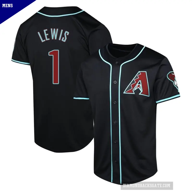 Men's No.1 Kyle Lewis Arizona Diamondbacks Black Limited Alternate Jersey