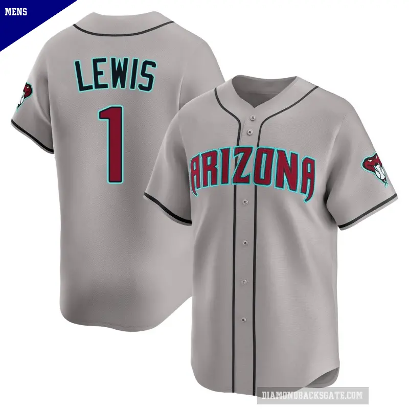 Men's No.1 Kyle Lewis Arizona Diamondbacks Gray Limited Alternate Jersey