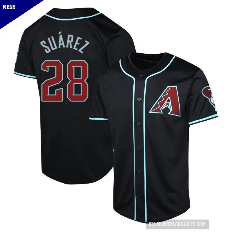 Men's No.28 Eugenio Suarez Arizona Diamondbacks Black Limited Alternate Jersey