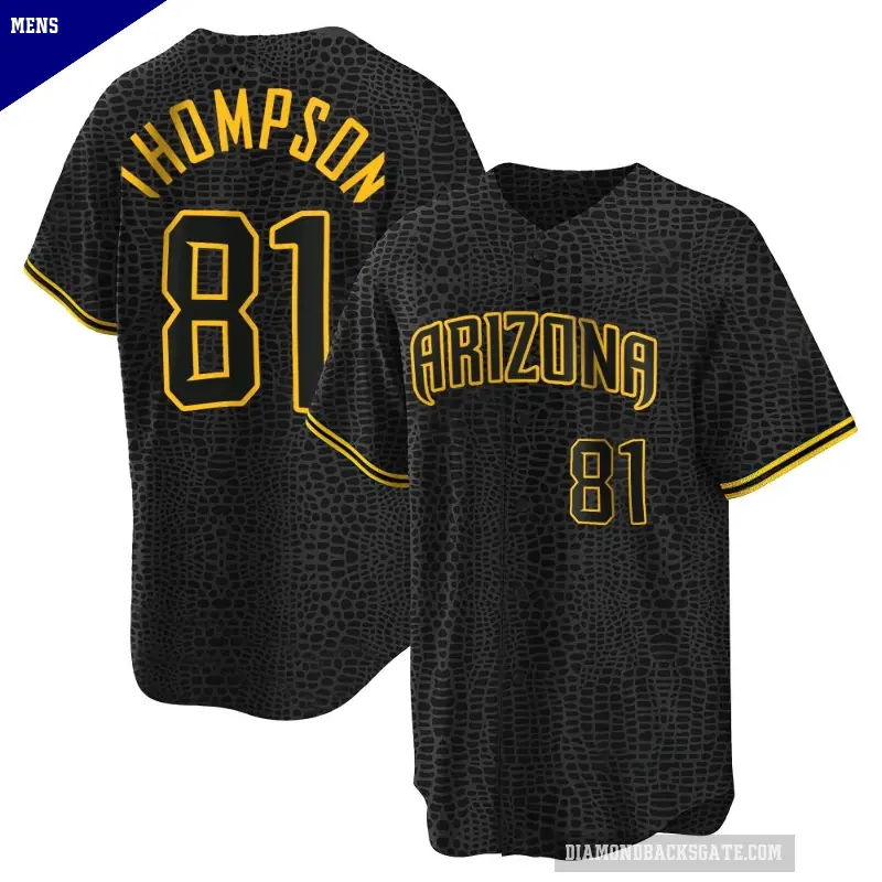 Men's No.81 Ryan Thompson Arizona Diamondbacks Black Replica Snake Skin City Jersey
