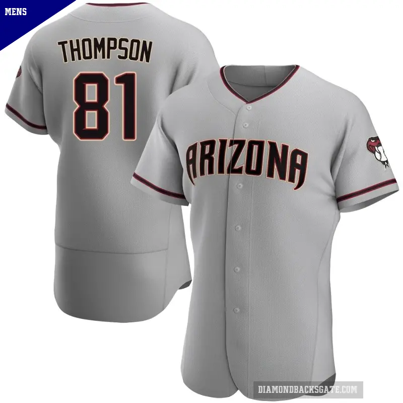 Men's No.81 Ryan Thompson Arizona Diamondbacks Gray Authentic Road Jersey