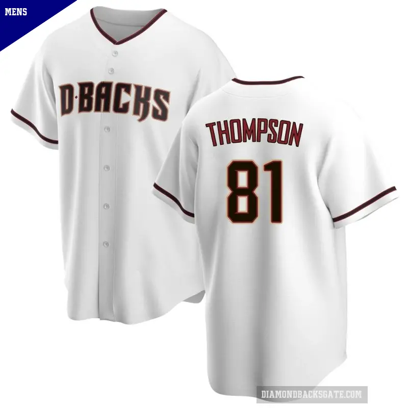 Men's No.81 Ryan Thompson Arizona Diamondbacks White Replica Home Jersey