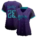 Women's No.28 Eugenio Suarez Arizona Diamondbacks Purple Limited 2025 City Connect Jersey