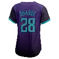 Women's No.28 Eugenio Suarez Arizona Diamondbacks Purple Limited 2025 City Connect Jersey