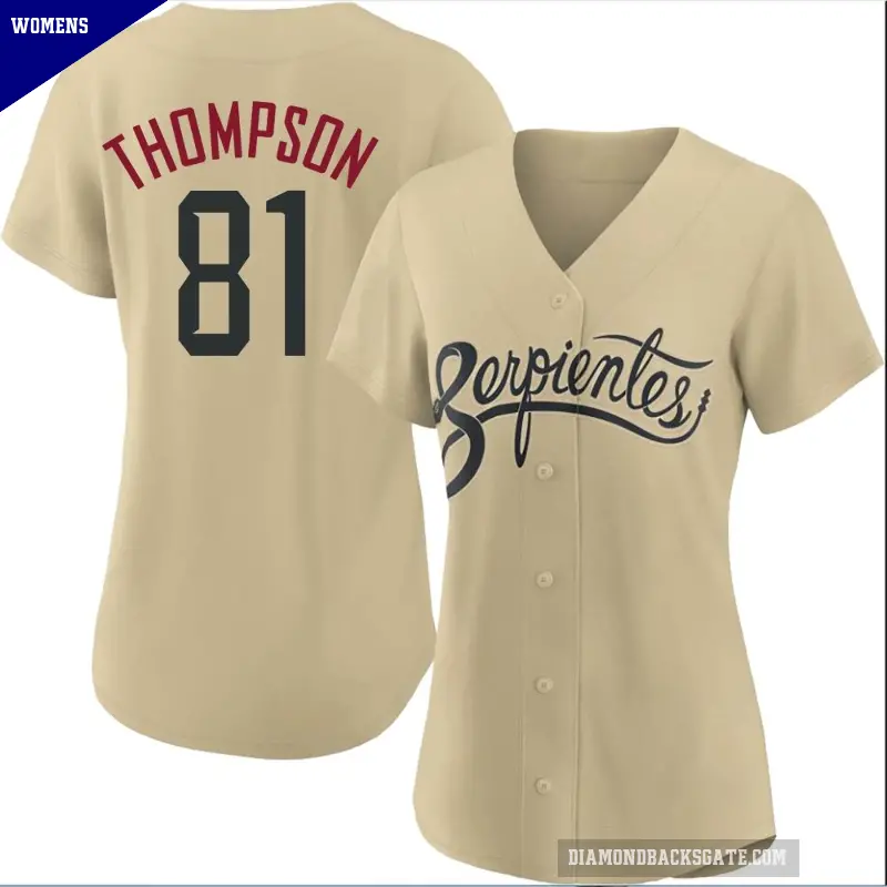 Women's No.81 Ryan Thompson Arizona Diamondbacks Gold Replica 2021 City Connect Cool Base Jersey