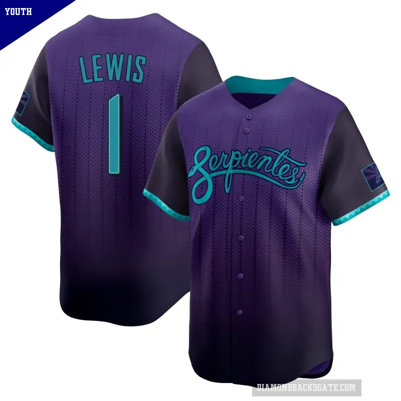 Youth No.1 Kyle Lewis Arizona Diamondbacks Purple Limited 2025 City Connect Jersey