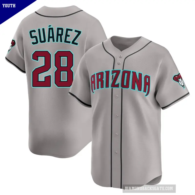 Youth No.28 Eugenio Suarez Arizona Diamondbacks Gray Limited Alternate Jersey