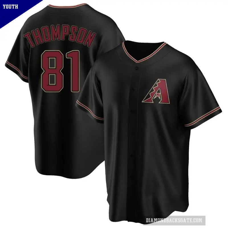 Youth No.81 Ryan Thompson Arizona Diamondbacks Black Replica Alternate Jersey