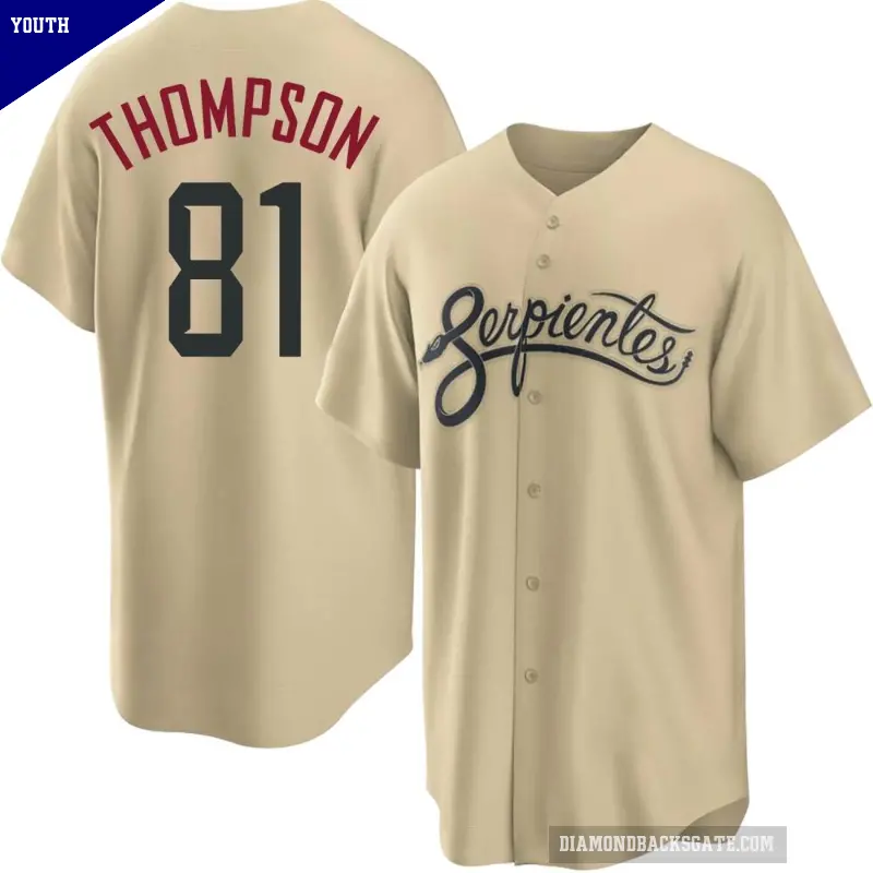 Youth No.81 Ryan Thompson Arizona Diamondbacks Gold Replica 2021 City Connect Cool Base Jersey