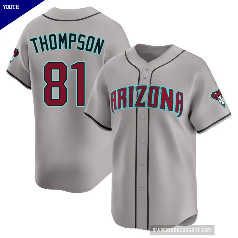 Youth No.81 Ryan Thompson Arizona Diamondbacks Gray Limited Alternate Jersey