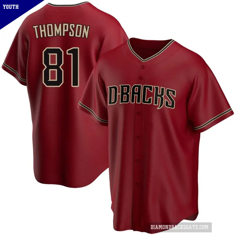 Youth No.81 Ryan Thompson Arizona Diamondbacks Red Replica Alternate Jersey