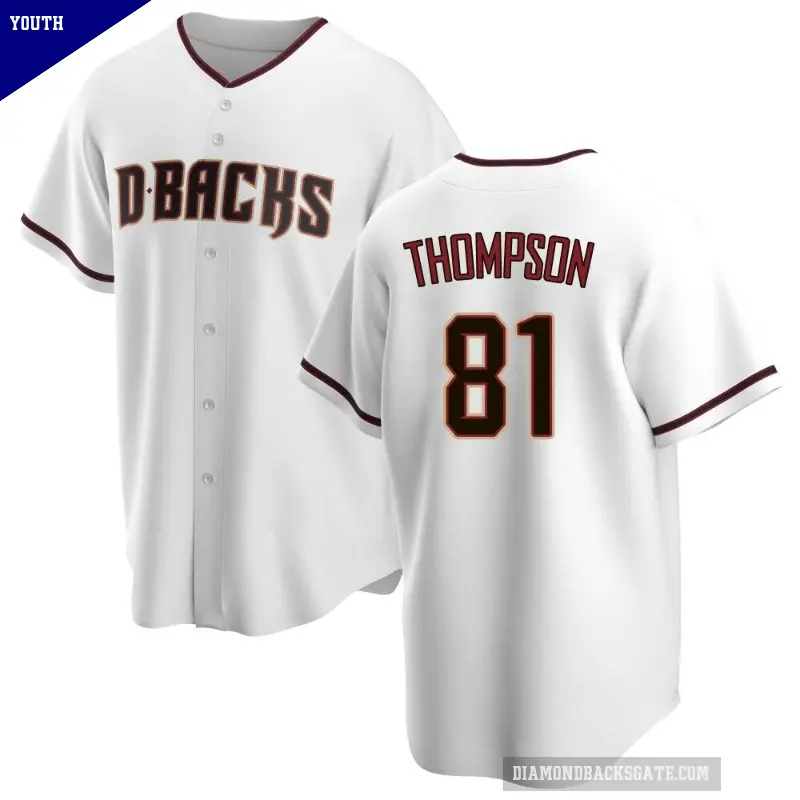 Youth No.81 Ryan Thompson Arizona Diamondbacks White Replica Home Jersey